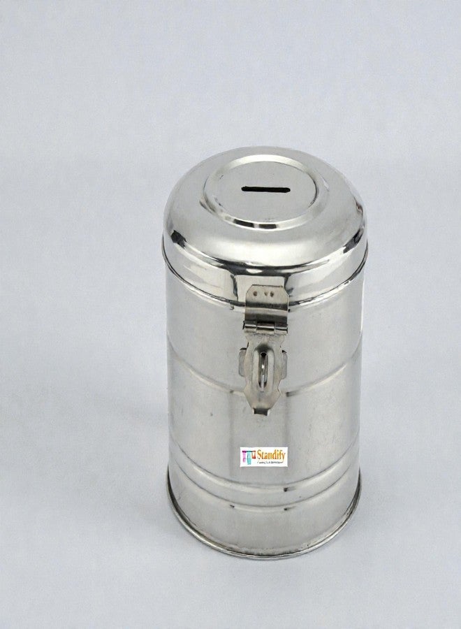 Standify® 1500ML Big Money Bank_A Stainless Steel Money Box Heavy Duty Bachat Gulak for Kids & Adults Unbreakable Piggy Bank. - Image 1